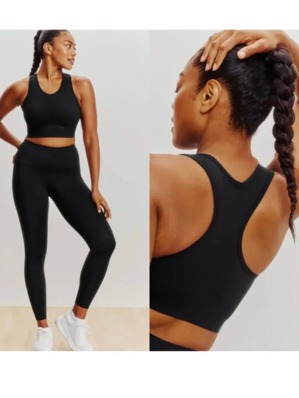 Knix Momenta Racerback Sports Bra in Black XL Mesh Ventilation Workout Top